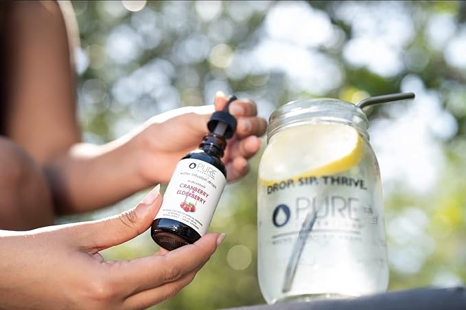 Pure Inventions - Cranberry & Elderberry Water Infusion Drops - Antioxidants & Electrolytes