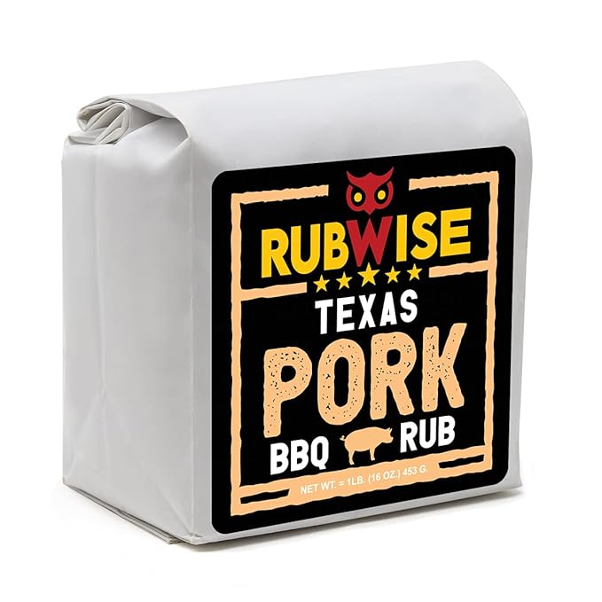 RubWise Texas Style BBQ Pork Rub (1lb) No MSG | Meat Barbecue Dry Rubs and Spices for Smoking and