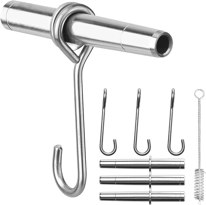 Stainless Steel Maple Syrup Taps Kit, Spiles for Tapping Trees, 3 Spiles and Hooks With 1 Spile