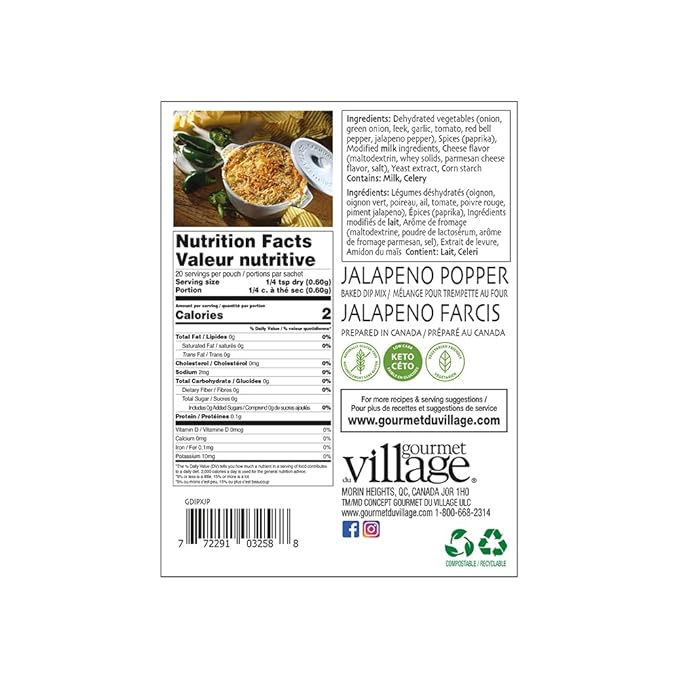 Gourmet du Village - Jalapeno Popper Dip Mix