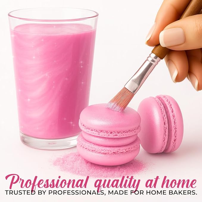 Luster Dust, Pink Luster Dust Edible Cake Decorations, Light Pink Edible Luster Dust for Drinks
