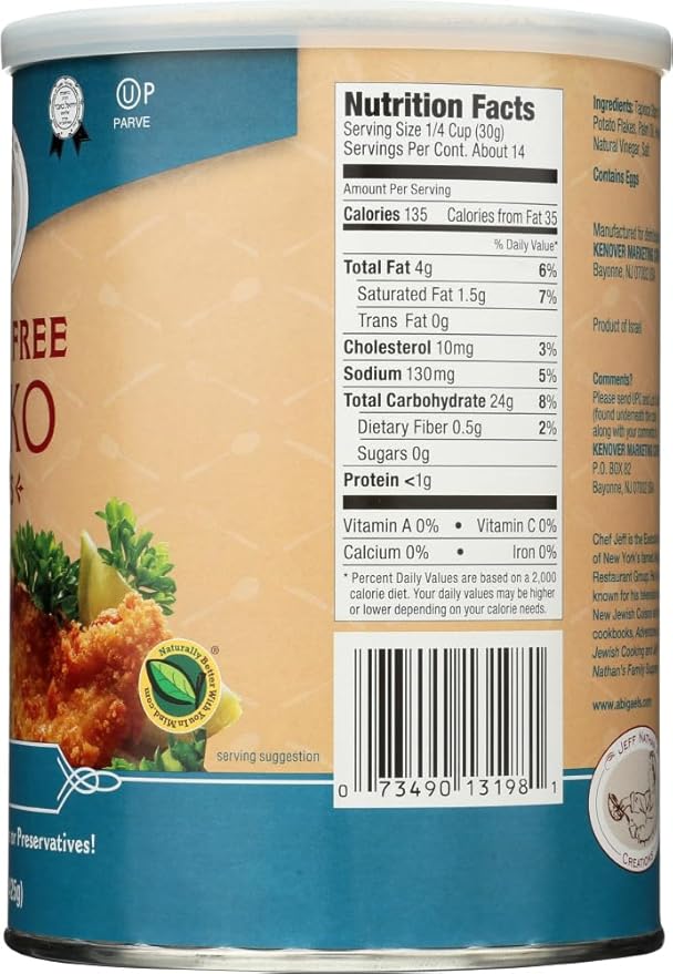 CheffJeff Nathan Creations, Gourmet Panko Plain Gluten Free, 15 Ounce (2 Pack)