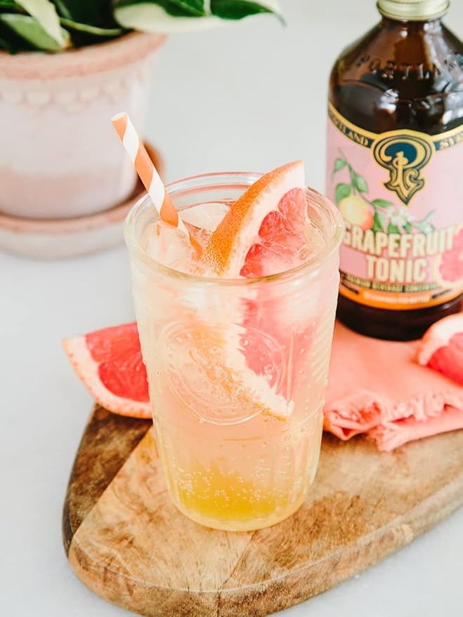 Portland Syrups Grapefruit Tonic Syrup - Refreshing Citrus Flavor - Premium Beverage Concentrate