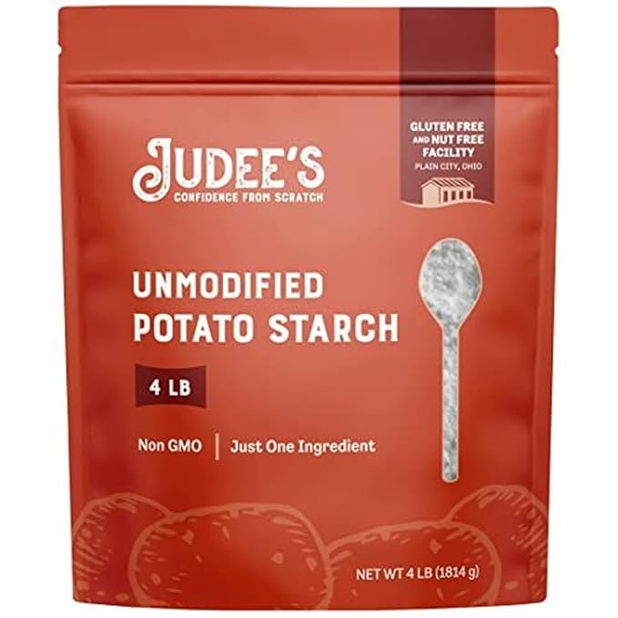 Judee’s Unmodified Potato Starch 4 lb - Just One Ingredient - Great for Breading, Thickening