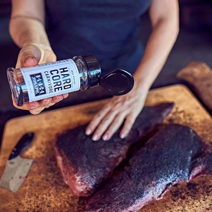 Hardcore Carnivore Black: Activated Charcoal Meat Seasoning Rub (13 oz Shaker) Texas-Made, Blend