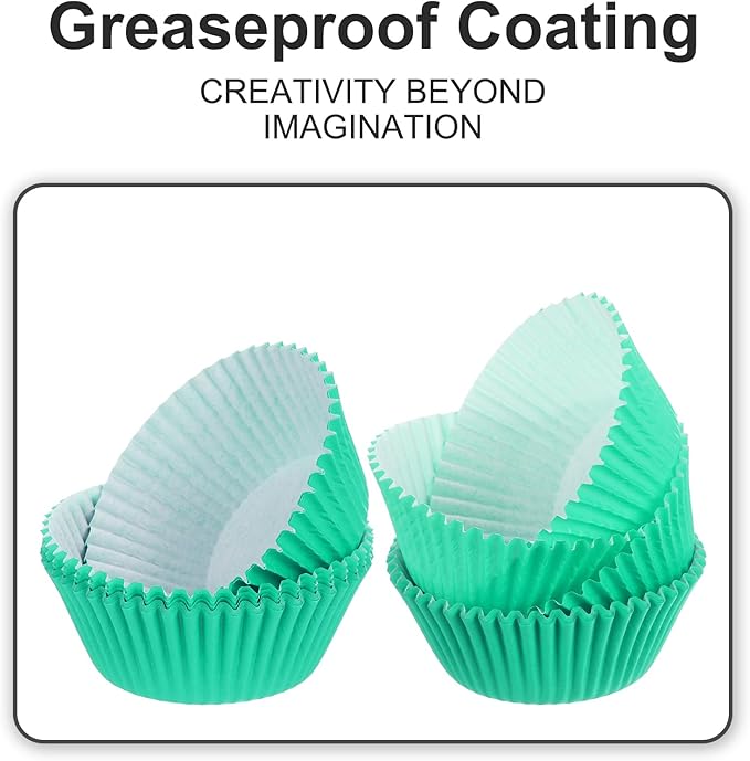 uxcell 300 Pcs Cupcake Liners, Muffins Paper Baking Cups Wrappers Standard Greaseproof for Baking