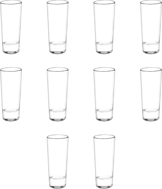 DISCOUNT PROMOS Cordial Shooter Shot Glasses 2 oz. Set of 10, Bulk Pack - Great for Birthdays