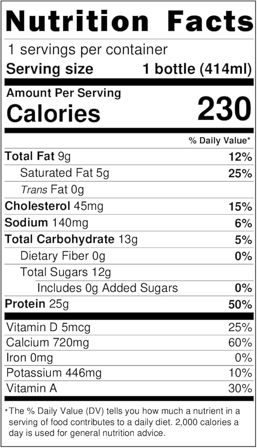 Darigold FIT High Protein Milk 2 Percent - Ultra-Filtered, Low Fat, Lactose Free - 25g Protein, 40%