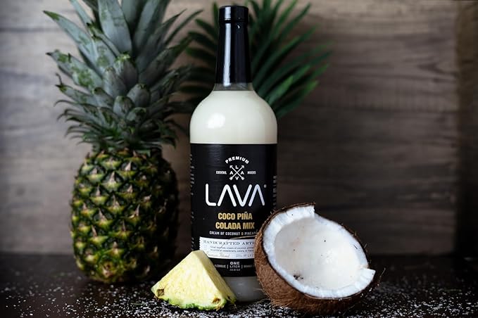 LAVA Premium Coco Pina Colada Made with Cream of Coconut and Real Pineapple, No Artificial