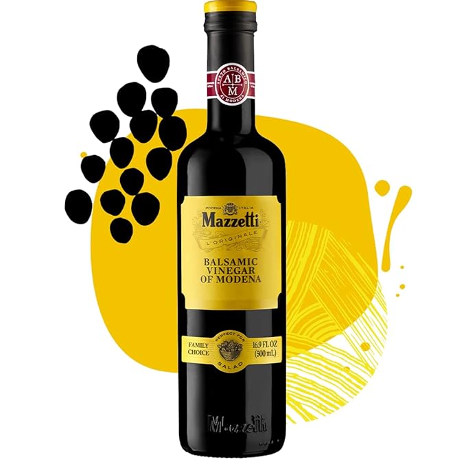 Mazzetti L'Originale Italian Balsamic Vinegar of Modena, Organic & Aged, Yellow Label 2 Leaf 16.9