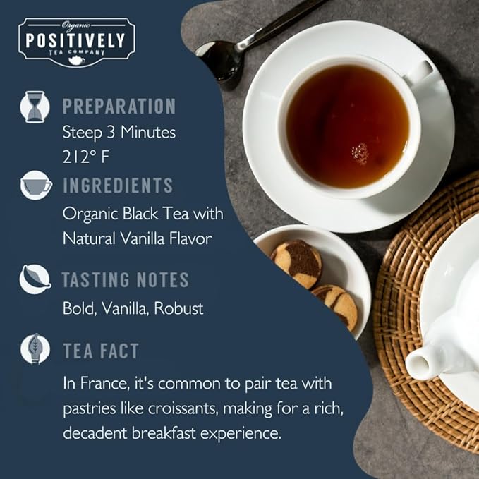Organic Positively Tea Company, Breakfast Tea Sampler, Loose Leaf, 4 Ounce, 3 Pack