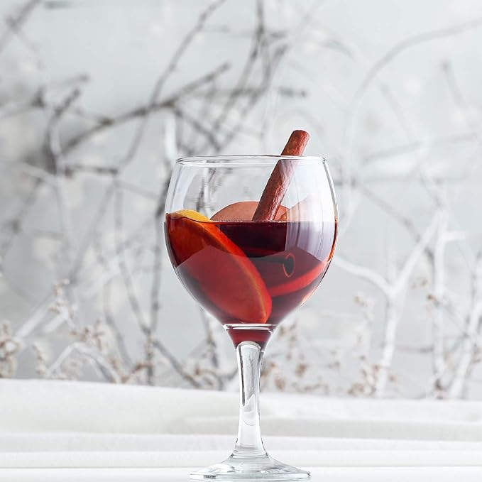 LAV Gin and Tonic, Aperol Spritz Glass Set 6-Piece, Clear Balloon Wine Glasses for Red Wine and