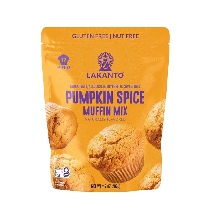 Lakanto Pumpkin Spice Muffin Mix - Sweetened with Monk Fruit, Allulose, Erythritol, Gluten Free