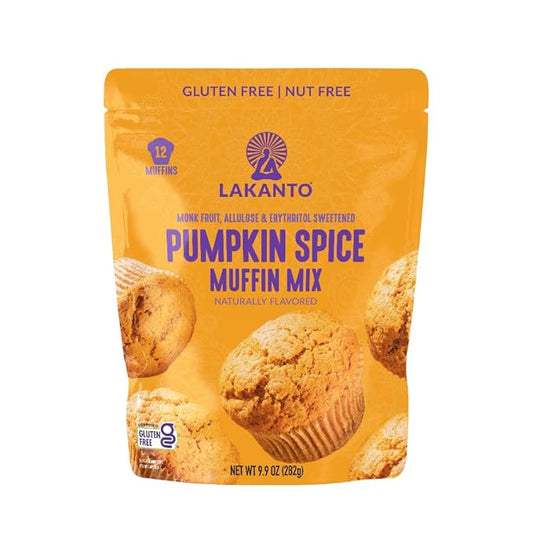 Lakanto Pumpkin Spice Muffin Mix - Sweetened with Monk Fruit, Allulose, Erythritol, Gluten Free
