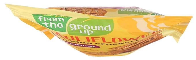 from The Ground UP Cauliflower Everything Snacking Crackers, 3.5 OZ