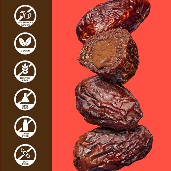Realsy Pitted & Stuffed Medjool Dates, Organic Dates with No Sugar Added, Gluten-Free, Vegan, Good