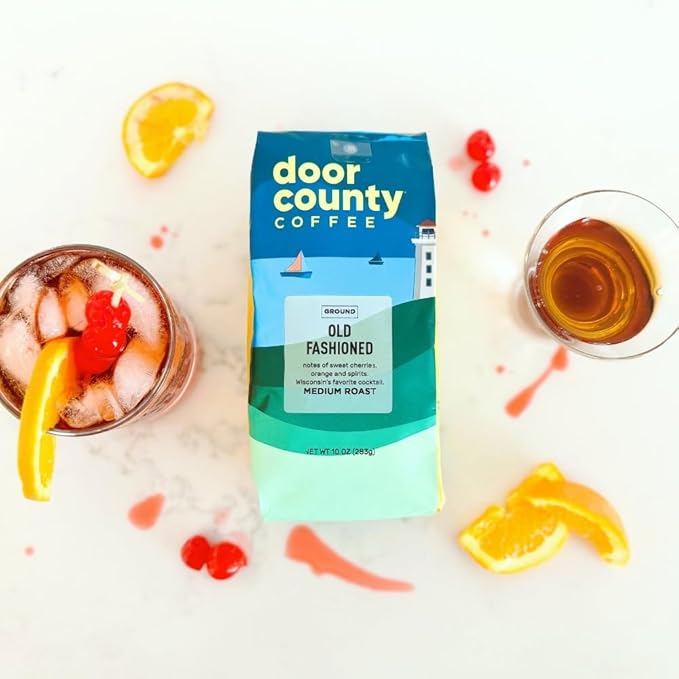 Door County Coffee Old Fashioned Flavored Ground - 10 oz Bag - Medium Roast - 100% Specialty Grade