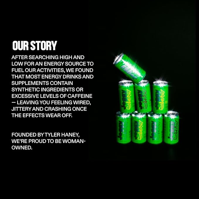 Joggy Clean Energy Drink | Solar Mango (12pk) | Organic Pre Workout Beverage with 150mg Guayusa