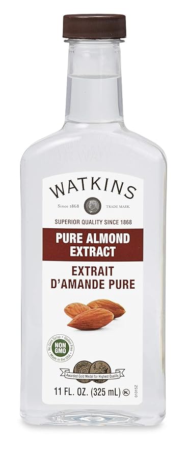 Watkins Pure Almond Extract, 11 oz and Watkins All Natural Original Gourmet Baking Vanilla, with