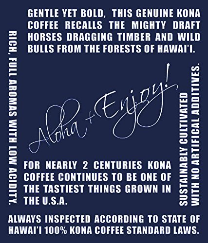 Blue Horse 100% Kona Coffee Pods, Medium Roast, 10ct Single Serve, Compatible with K Cups 2.0, Farm