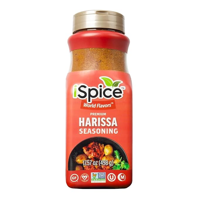 iSpice Blend | Harissa Seasoning | 17.57 oz | Mixed Spice & Seasoning | Bulk Size | Halal | Kosher