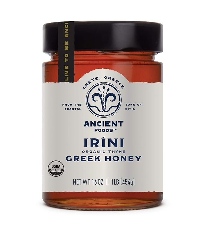 Thyme Honey by Ancient Foods - Organic Honey Raw Unfiltered Authentic Greek Honey from Greece |