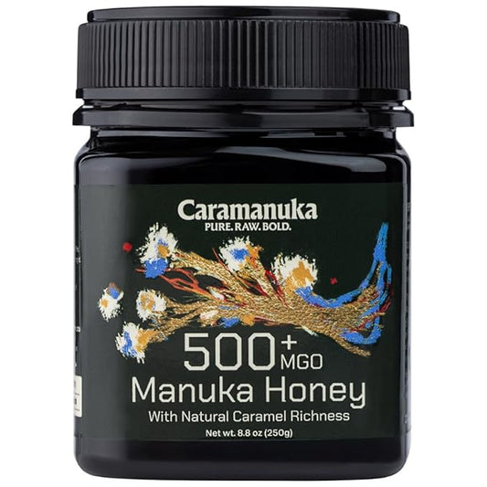Caramanuka Manuka Honey MGO 500 – 100% Raw & Unfiltered Australian Honey, Independently Lab-Tested