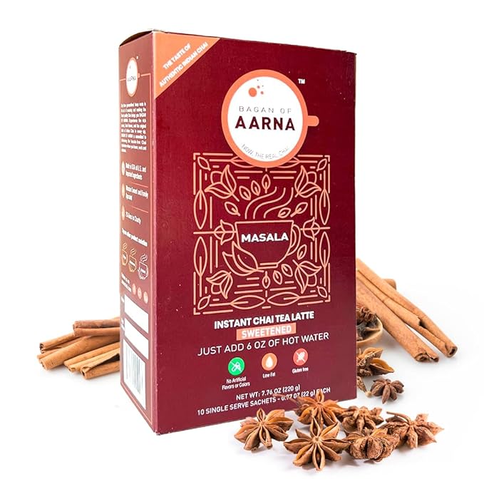 Bagan of Aarna Instant Masala Chai, Tea Powder Mix, Spiced Tea, All Natural Chai Tea, Authentic