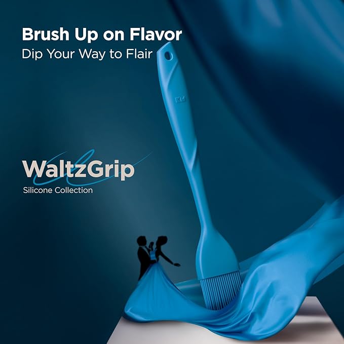 Kitchen Mama WaltzGrip Platinum Silicone Basting Pastry Brush: Set of 2 Heat-Resistant Brushes