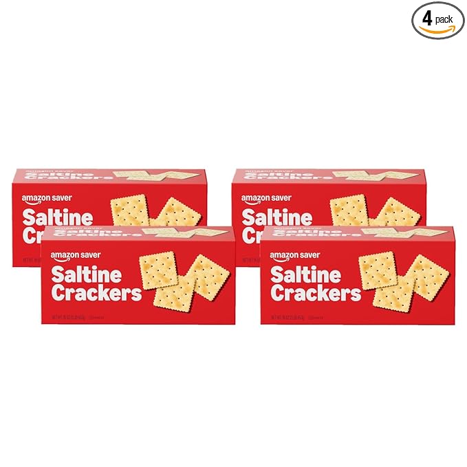 Amazon Saver, Original Saltine Crackers, 16 Oz (Previously Amazon Fresh, Packaging May Vary) (Pack