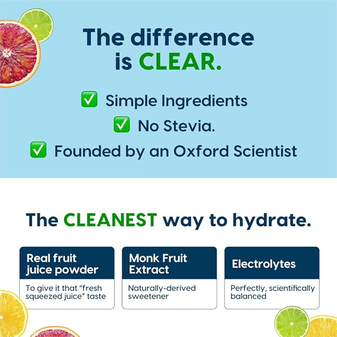 HYDRANT Hydrate No Added Sugar, Individual Hydration Electrolyte Powder Stick Packets with Zero