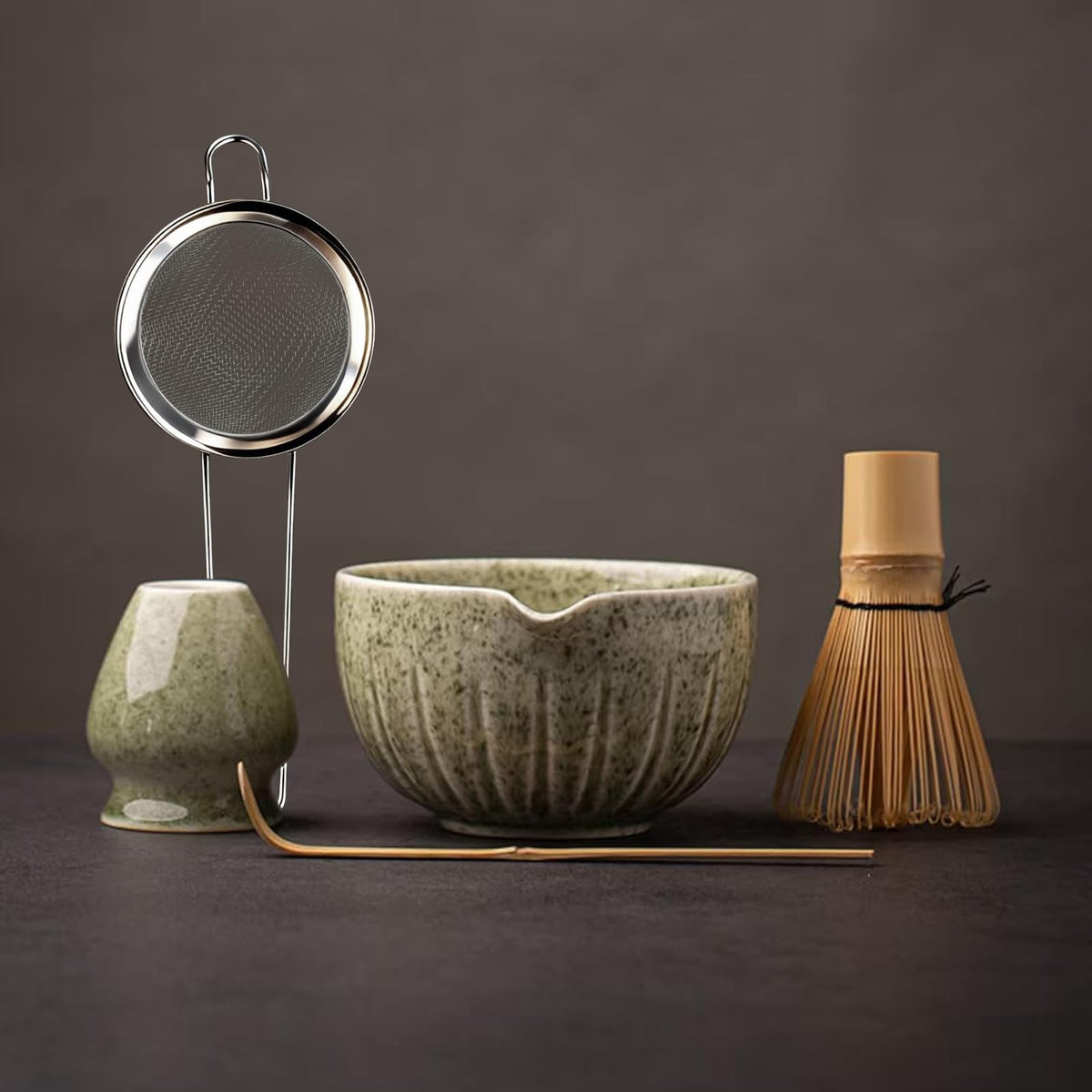 TANG PIN Matcha Bowl & Whisk Set, 15 oz