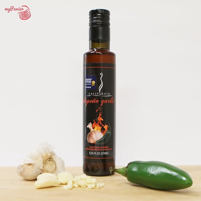 Calivirgin Jalapeno Garlic Flavored Olive Oil - Jalapeno Garlic Infused Extra Virgin Olive Oil