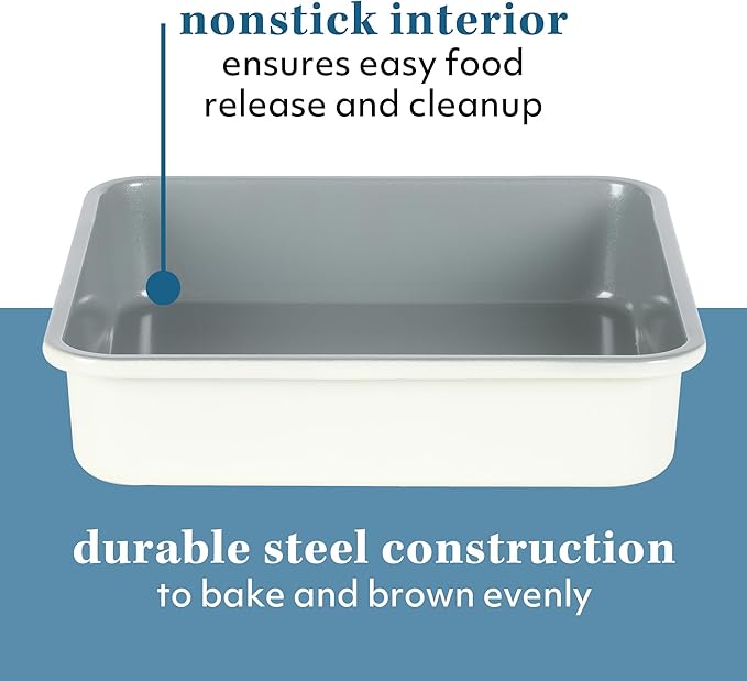 SUR LA TABLE Kitchen Essentials Bake Sale 9 Inch PFOA, PFAS, PTFE Free Nonstick Rectangular Cake
