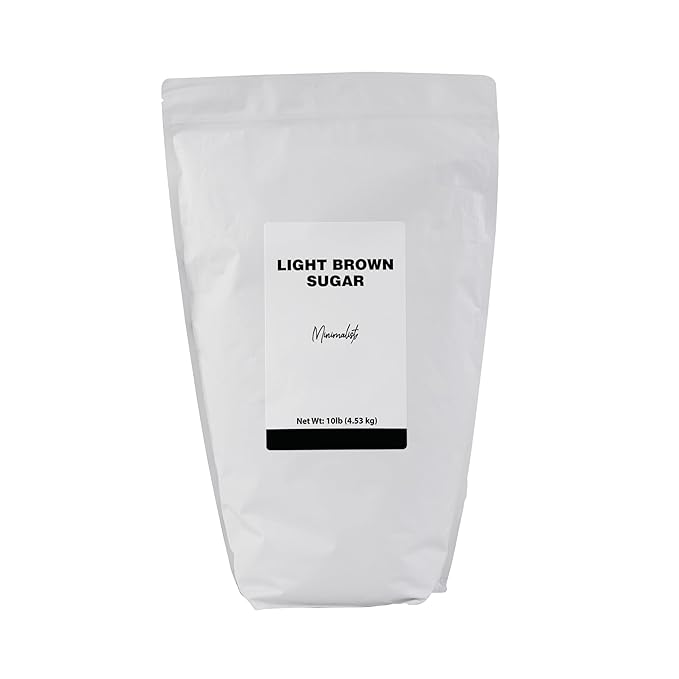 Minimalist Light Brown Sugar, Ideal for Baking and Sweetening, Packaged in a Resealable Bag (10