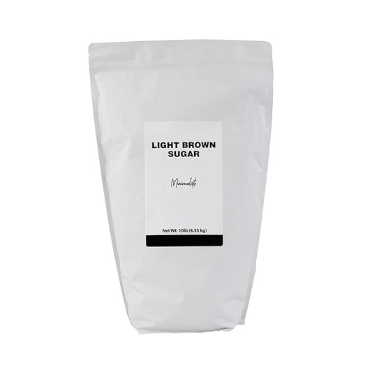 Minimalist Light Brown Sugar, Ideal for Baking and Sweetening, Packaged in a Resealable Bag (10