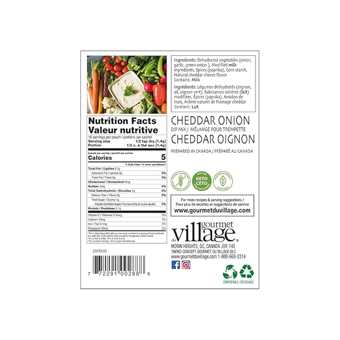 Gourmet du Village Recipe Box - Cheddar and Onion Dip Mix