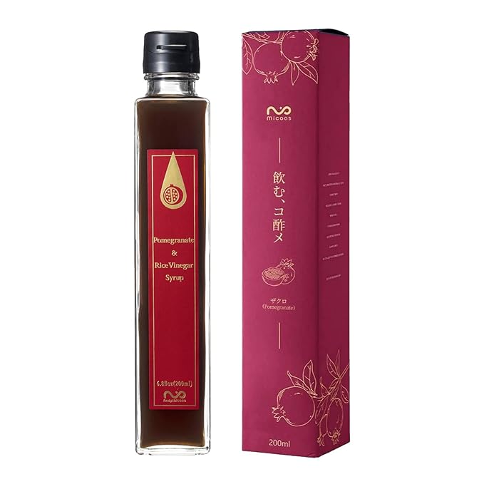 [Micoas] Pomegranate & Rice Vinegar Syrup, Rice Drinking Vinegar, For Gift, With Kombucha, Gluten
