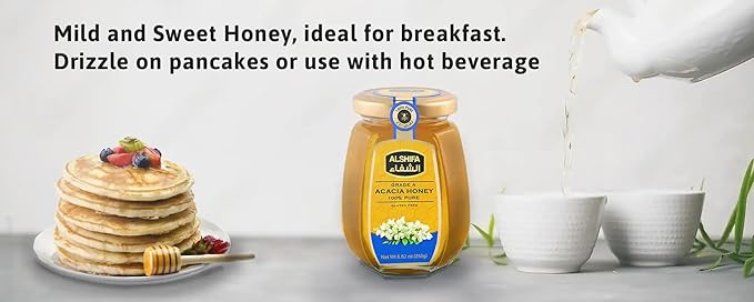 ALSHIFA Natural Honey 8.81oz (250g) | Pack of 6 | Raw & Pure Honey Unpasteurized | 100% Pure