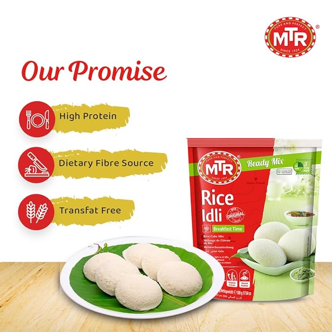 MTR Instant Rice Idli Mix - Ready to Cook Authentic Indian Breakfast, Lunch, Dinner or Snack Meal