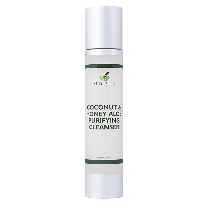 Coconut & Honey Aloe Purifying Cleanser | Organic Face Wash for Women & Men | Gentle Vegan Foaming