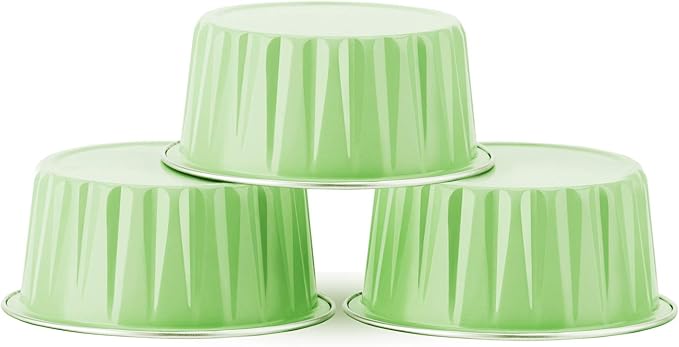 EUSOAR Disposable Foil Ramekins with Lids, 30pcs 5oz 125ml Aluminum Foil Muffin Liners Cupcake