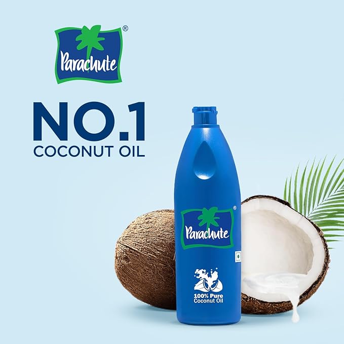 Parachute Coconut Oil| 100% Pure & Natural| Unrefined Coconut Oil| No Chemicals & Preservatives|