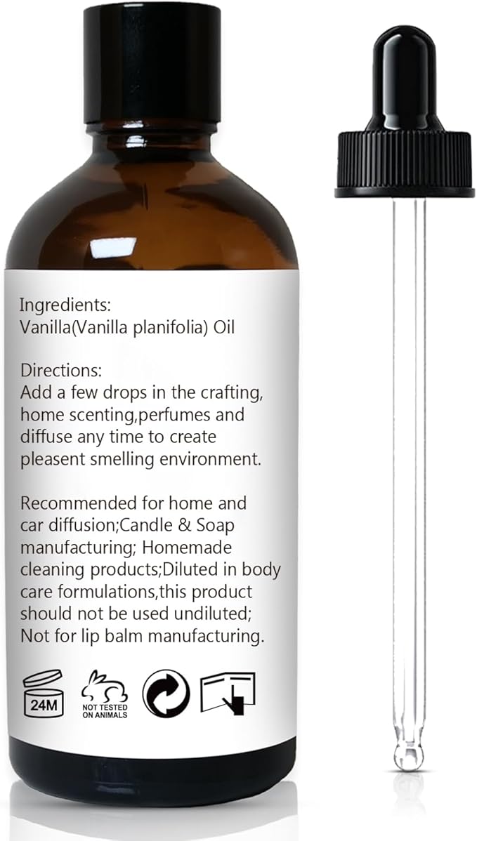 Vanilla Essential Oil 200ML, Natural Vanilla Oil Scented Oils for Aromatherapy &