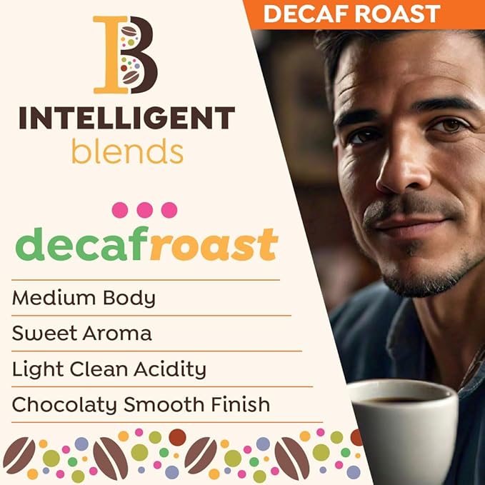 Intelligent Blends Decaf Dark Roast Coffee Pods, 100 ct, Recyclable Single Serve Pods – 100%
