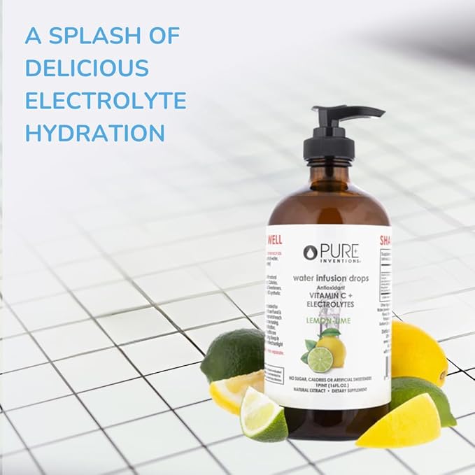 Pure Inventions - Lemon Lime Water Infusion Drops - Antioxidants, Vitamin C & Electrolytes - Health