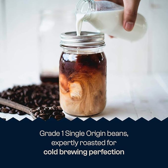 Organic Cold Brew Coffee - Guatemalan Coffee Beans Crafted For Cold Brewing - Ground, Medium Roast