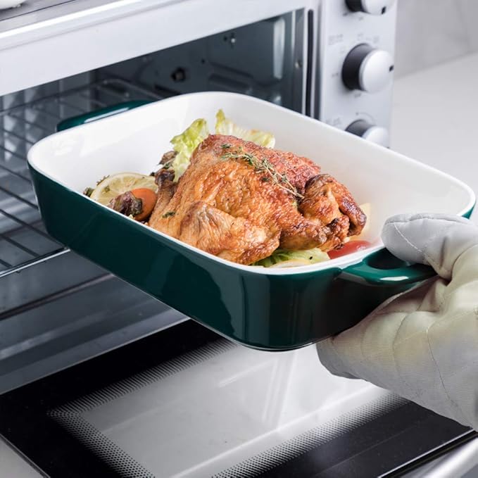 Sweejar Ceramic Bakeware Set, Rectangular Baking Dish for Cooking, Kitchen, Cake Dinner, Banquet