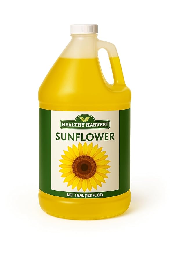 Healthy Harvest Non-GMO Sunflower Oil - Healthy Cooking Oil for Cooking, Baking, Frying & More