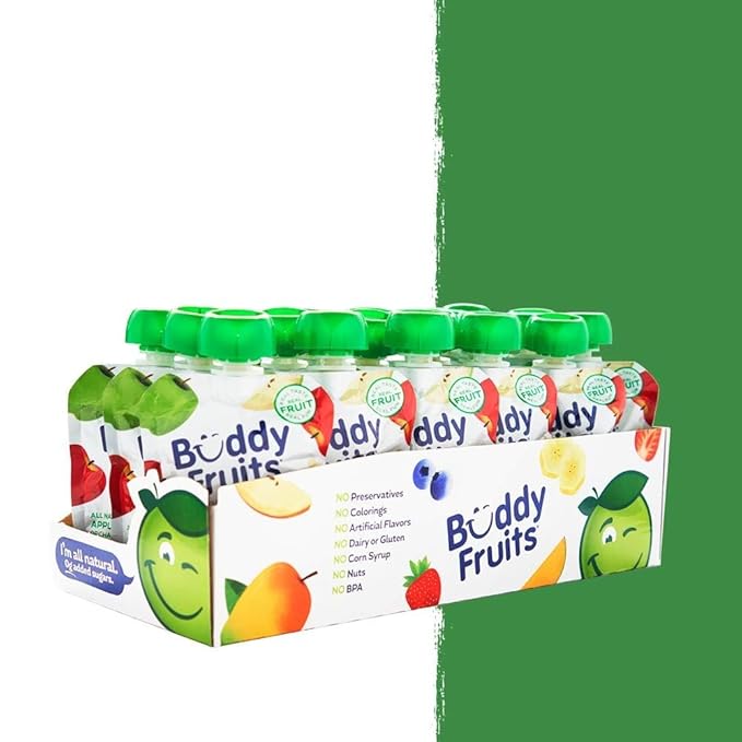 Buddy Fruits Snacks To Go Orchard Blend Unsweetened Applesauce 3.2oz Pouch (18pk)